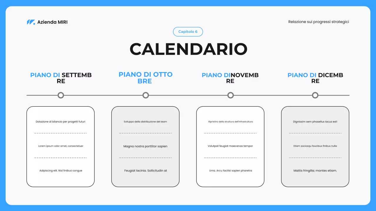 relazione aziendale moderna blu