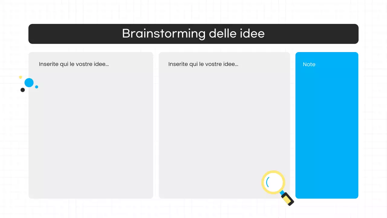 Presentazione del brainstorming moderno blu