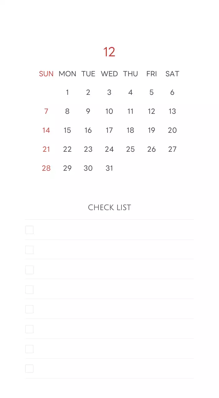 白と黒のシンプルな2025年版数字卓上カレンダー
