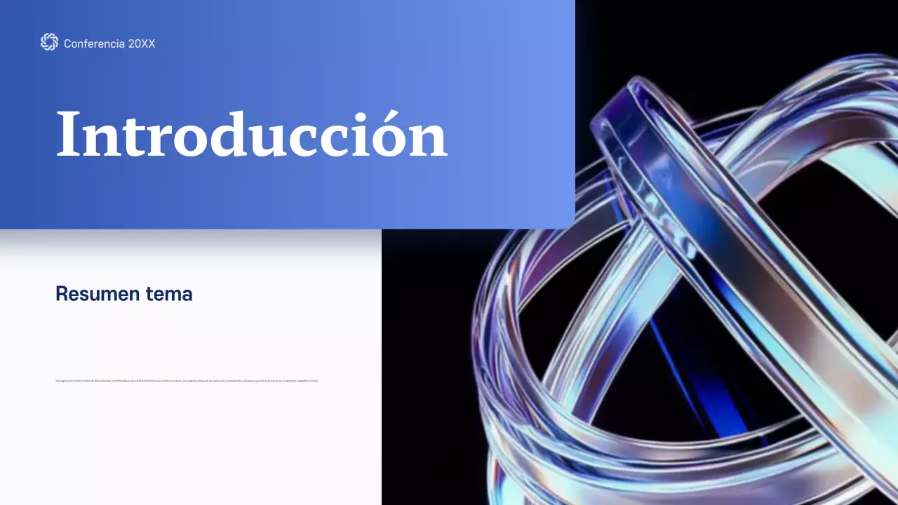 anuncio de la conferencia blue modern future