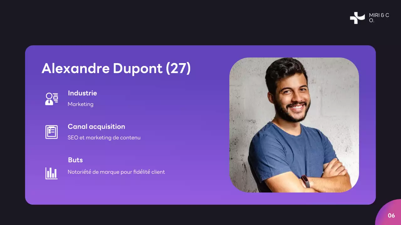 Plan d'affaires moderne pourpre