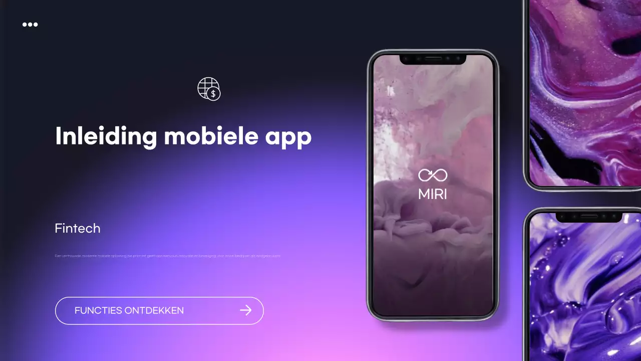 Paarse moderne fintech promotie