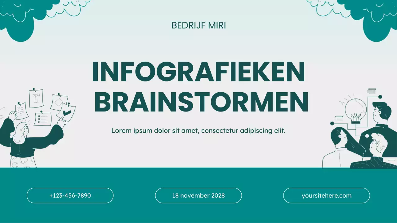 Teal Moderne Ideeëngids voor Brainstormen