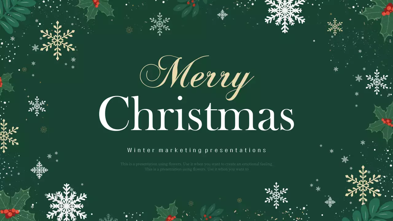 Bài trình bày Giáng sinh truyền thống xanh