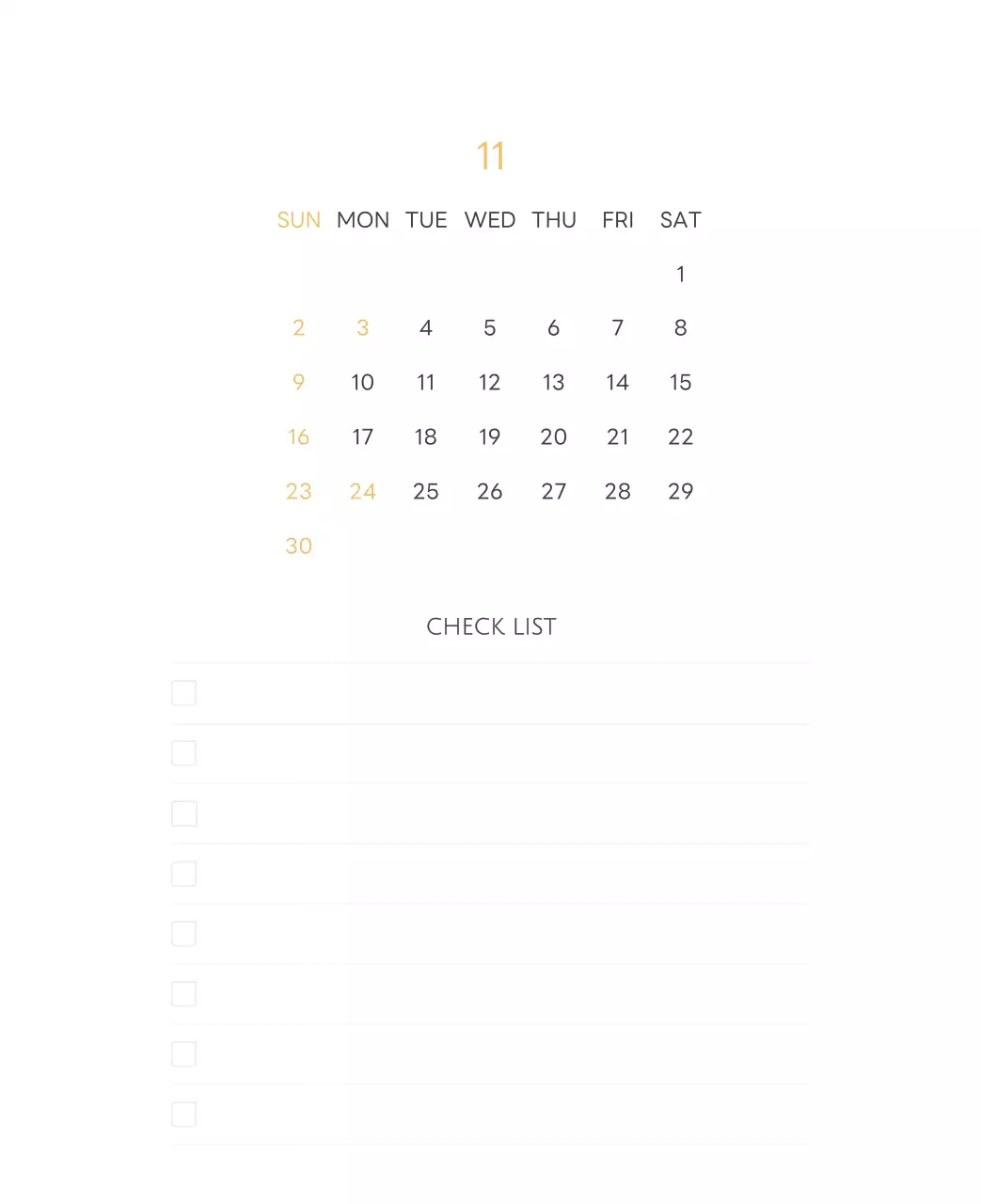 白と黒のシンプルな2025年版数字卓上カレンダー