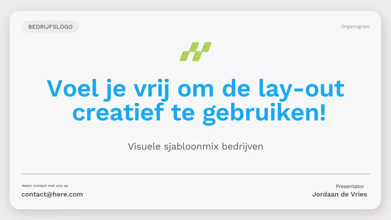 groene moderne collectie organigrammen layout