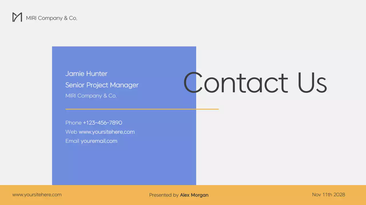 Blue Clean Business Presentation