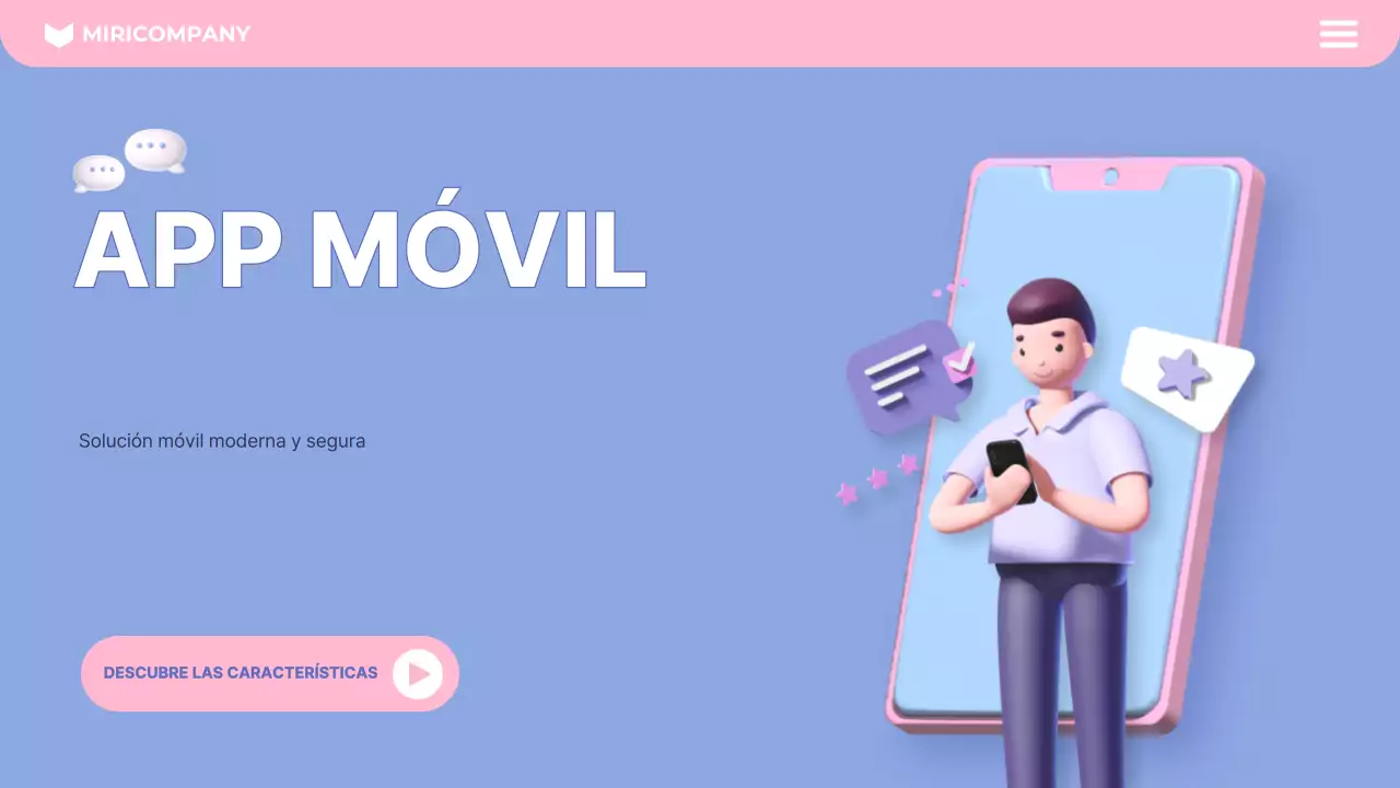promoción móvil moderno rosa