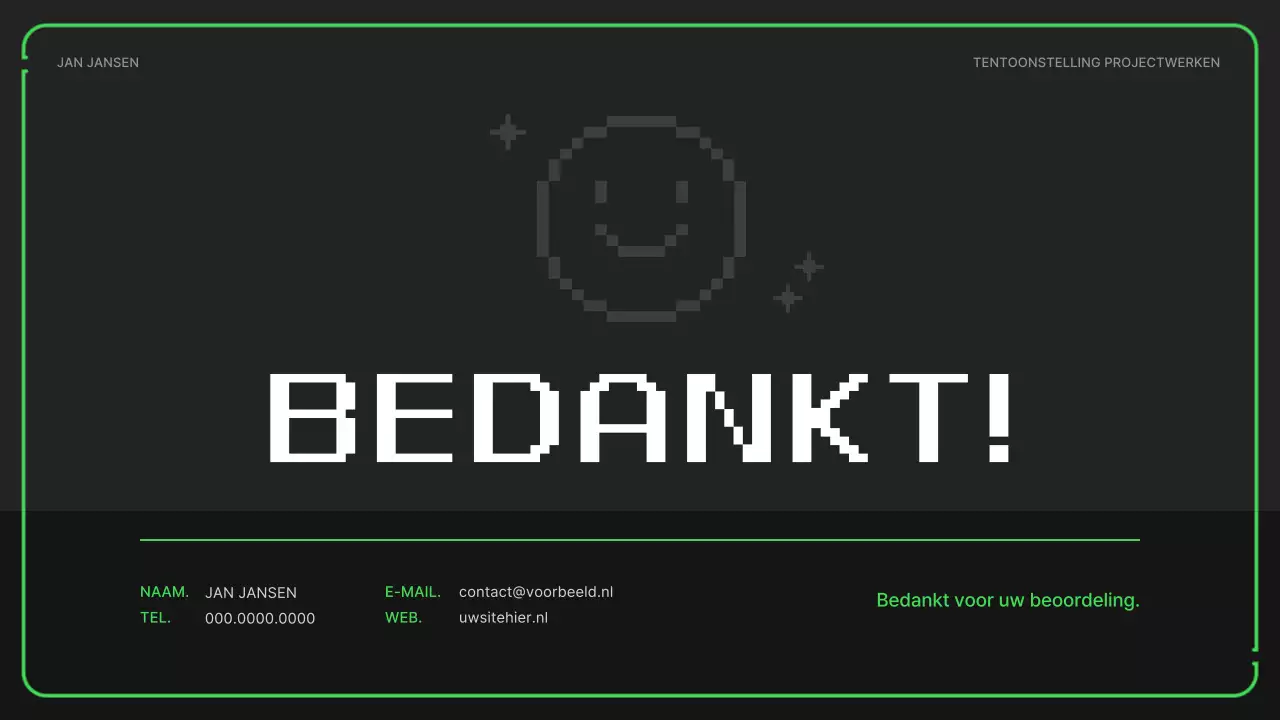 Portfolio met eenvoudige korrelige illustraties in neonkleuren voor het nieuwe jaar