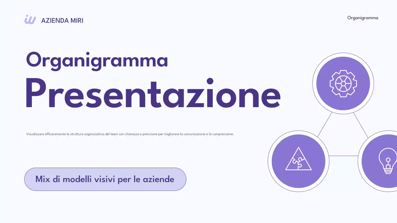 collezione moderna di organigrammi viola