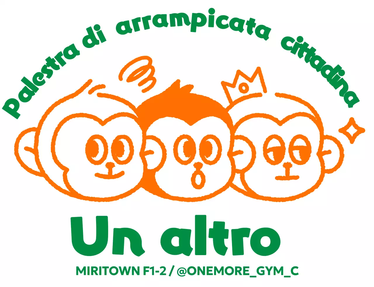 Logo di allenamento kitsch con illustrazione di scimmia