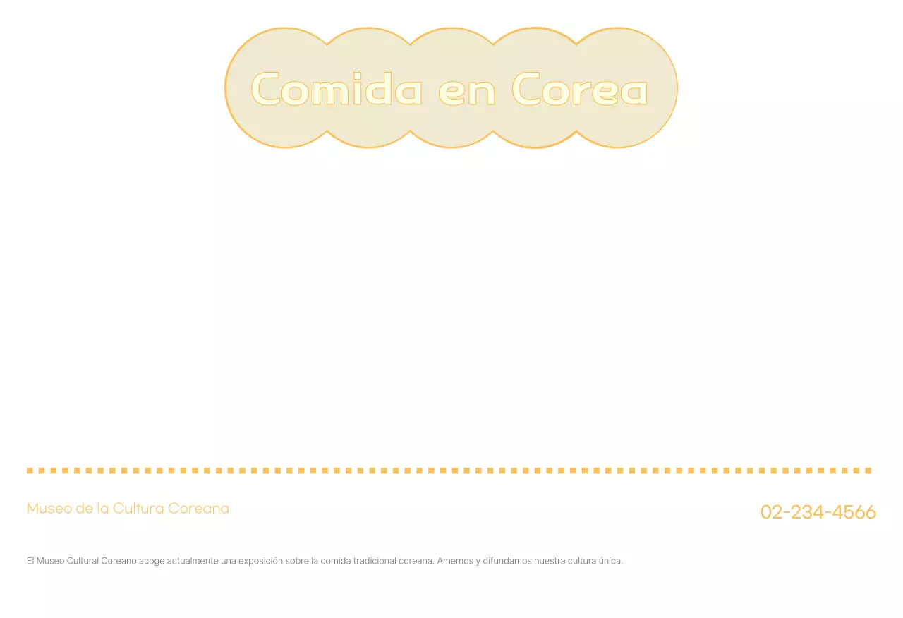 Menta Postal de comida tradicional coreana