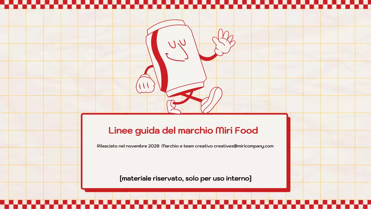 linea guida del marchio red retro