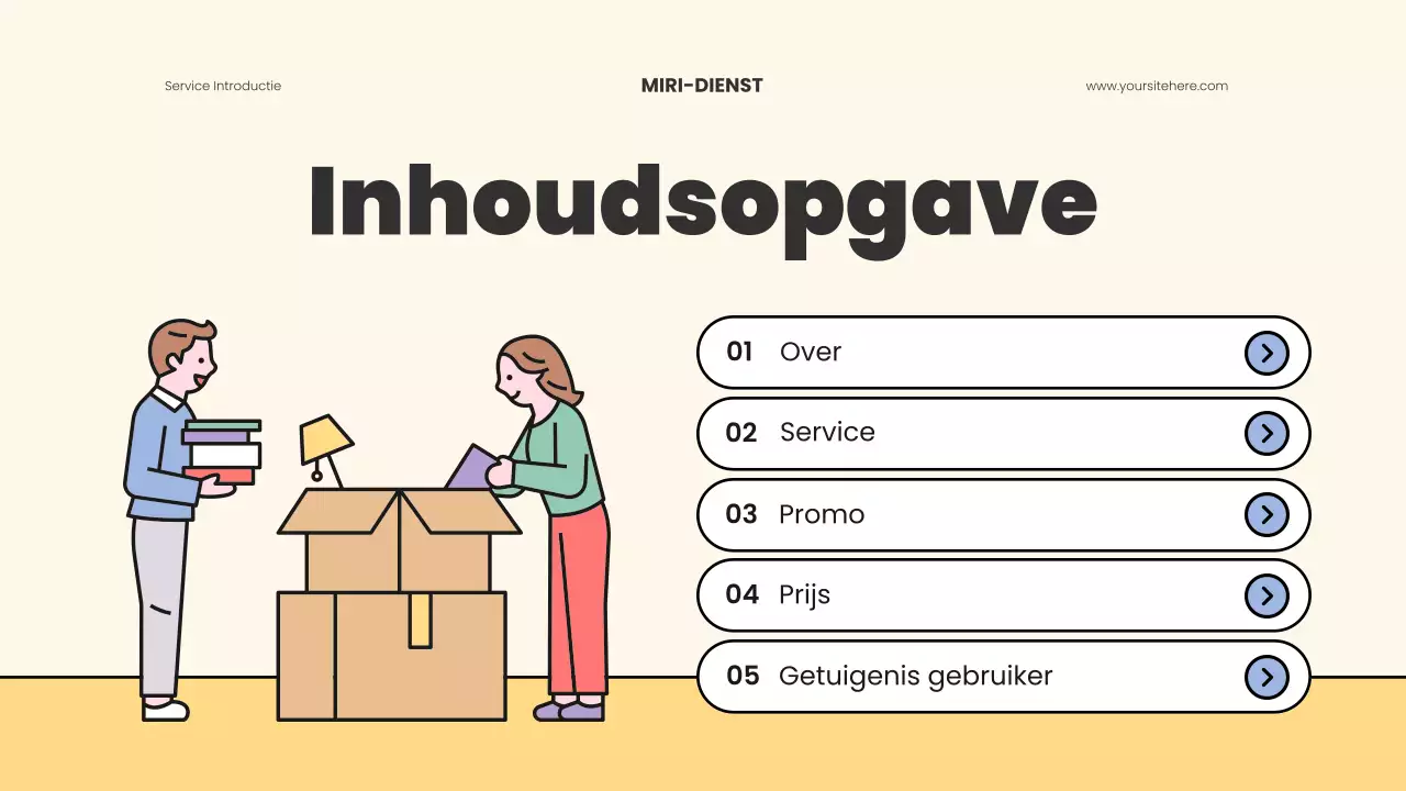 beige moderne verhuisadvertentie