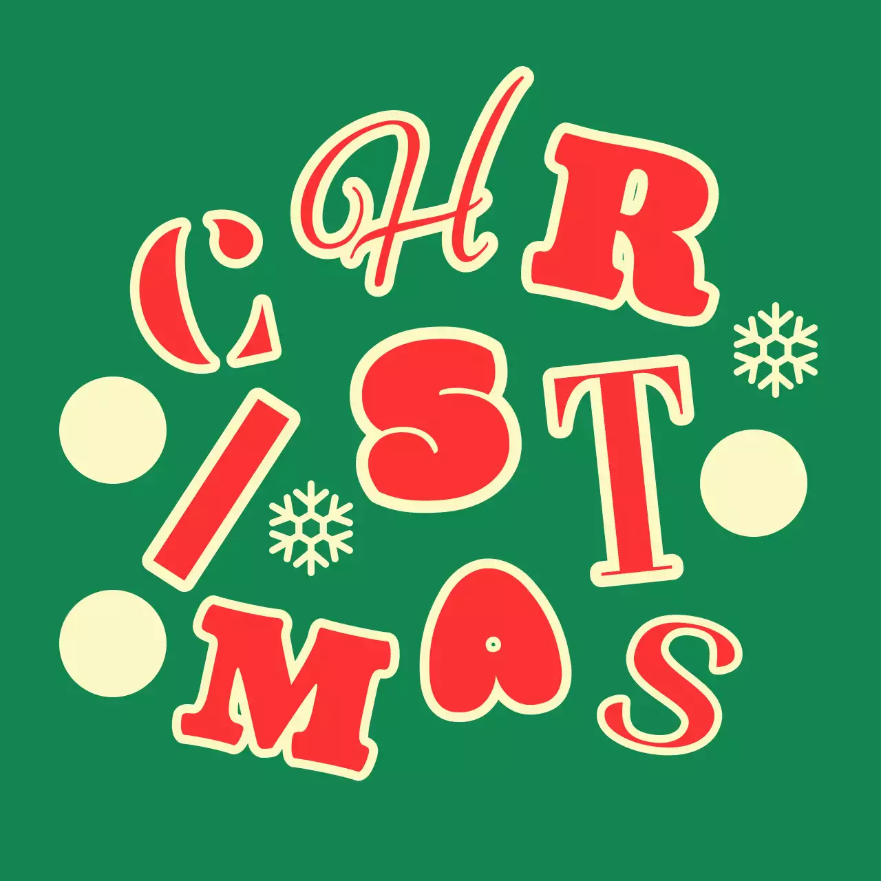 Carte de Noël Green Pop