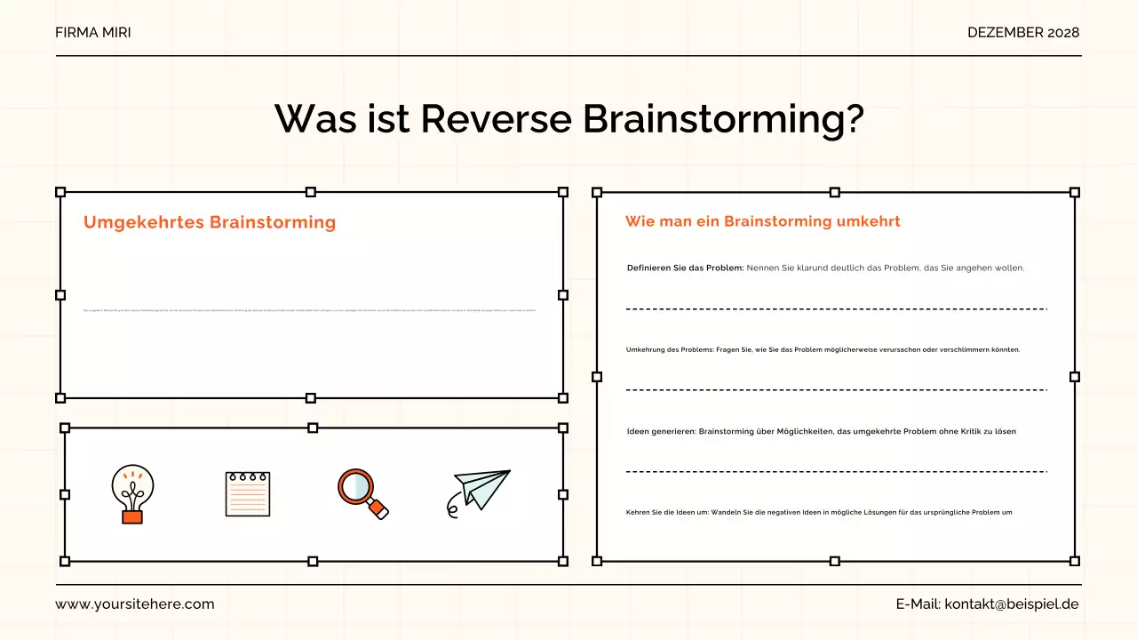 orange modern brainstorming guide