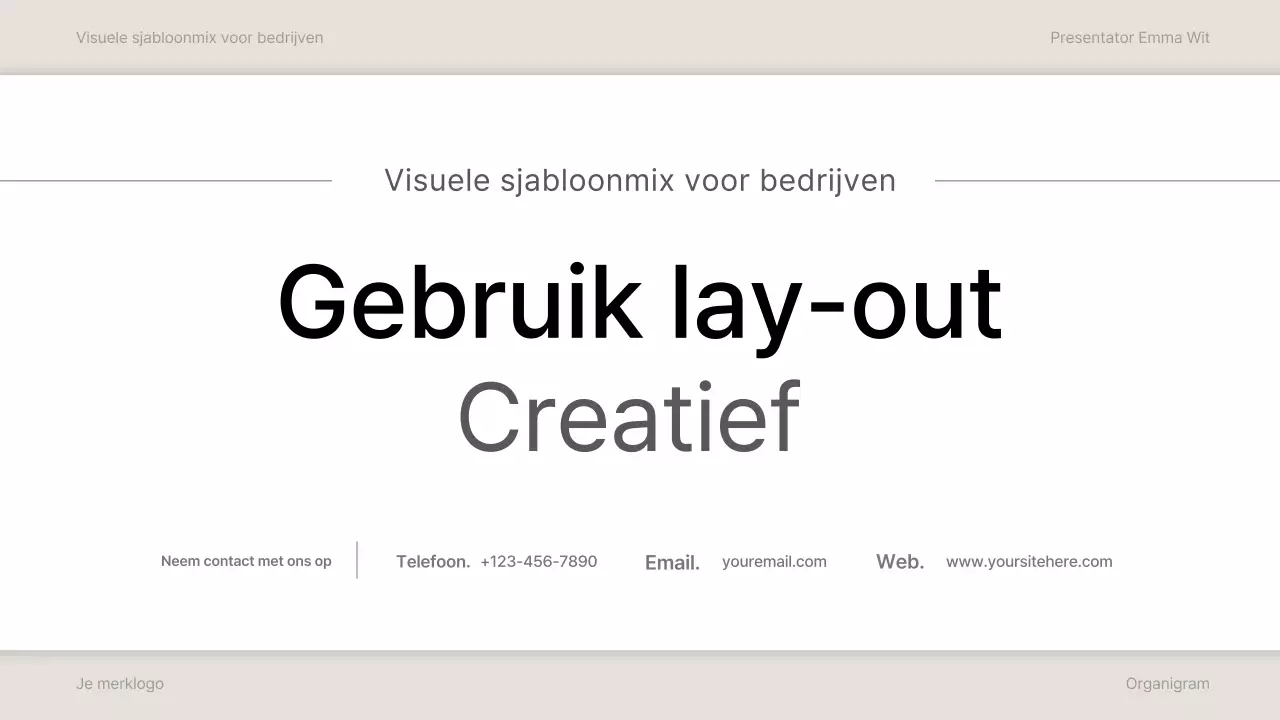 grijze minimale collectie organigrammen layout