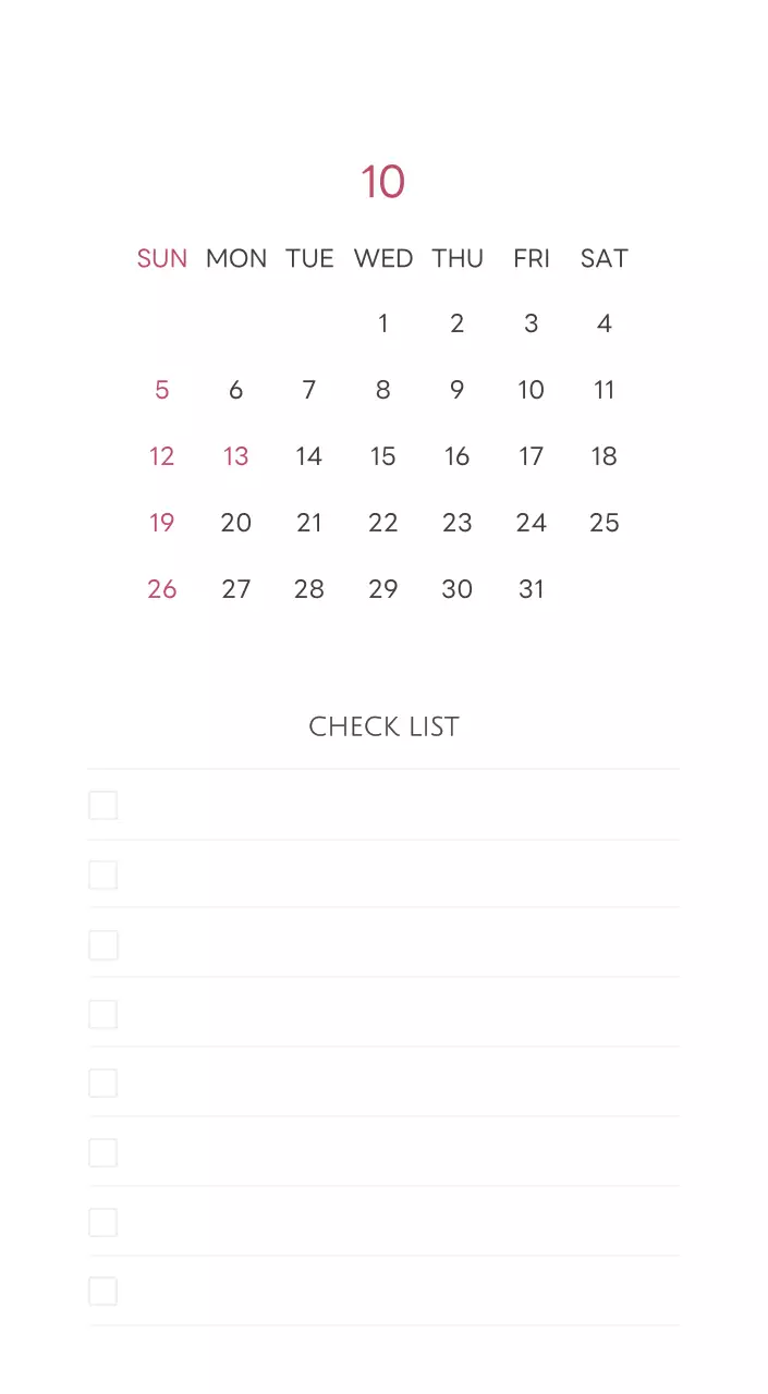 白と黒のシンプルな2025年版数字卓上カレンダー
