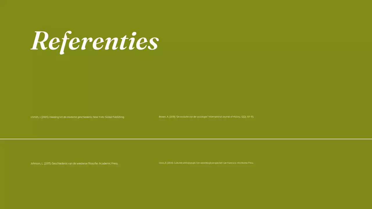 groen klassieke biografie presentatie