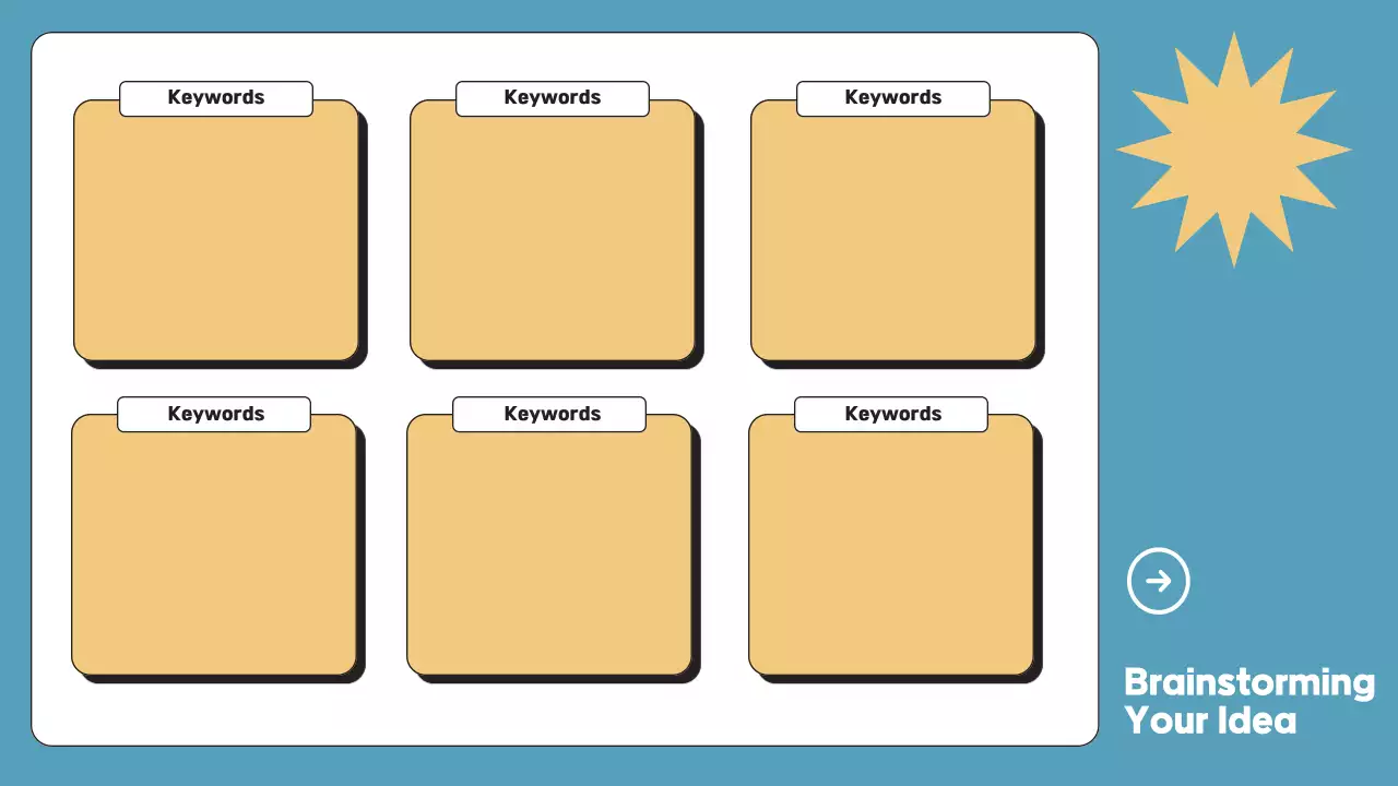 블루 모던 브레인스토밍 가이드 프레젠테이션