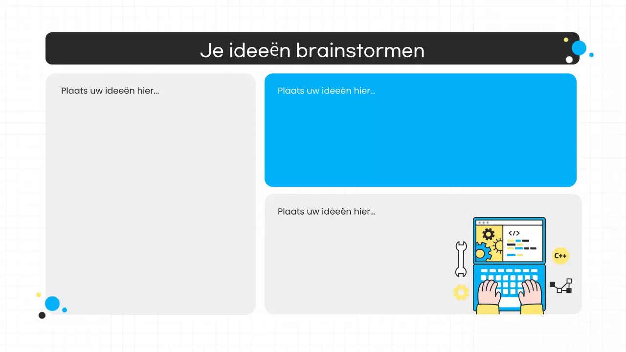 blauw modern brainstormen presentatie