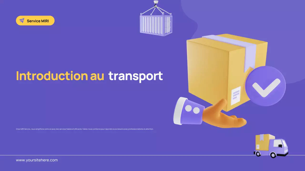 publicité pour les transports modernes en violet
