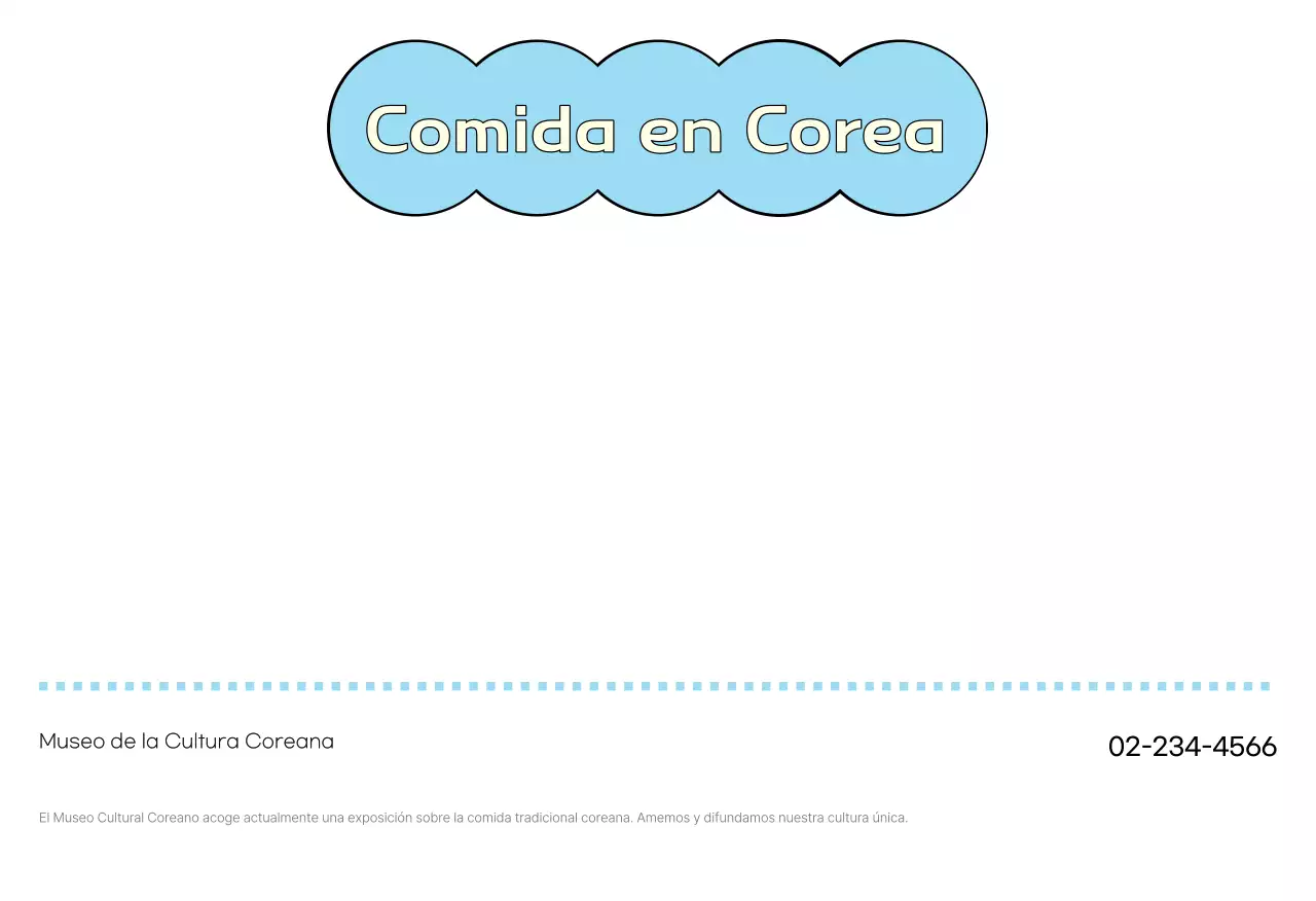 Menta Postal de comida tradicional coreana