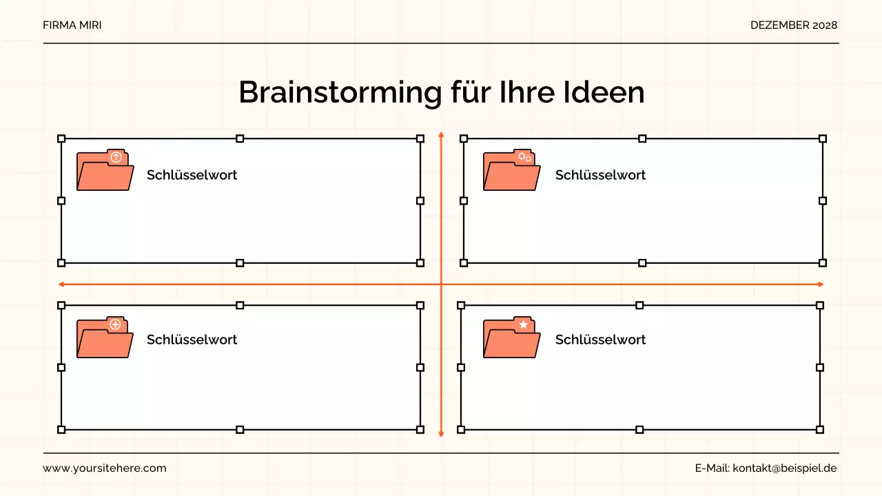 orange modern brainstorming guide