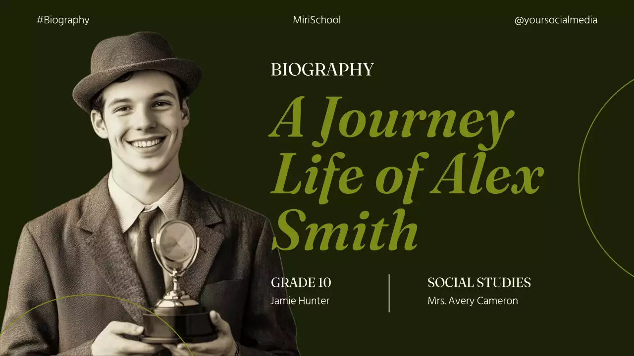 Green Vintage Biography Presentation