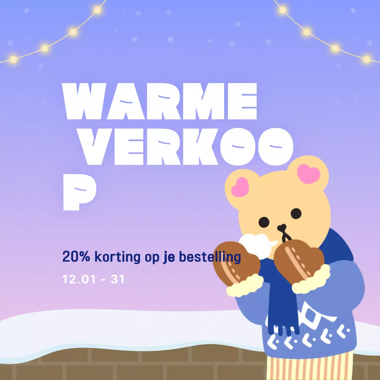 Promoot je winterevenementen in lichtblauw