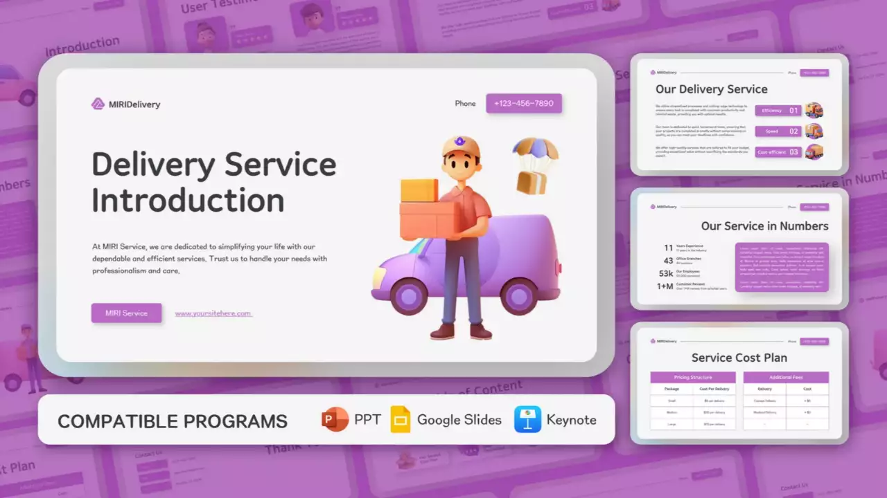 Purple Modern Delivery Promotion Presentation