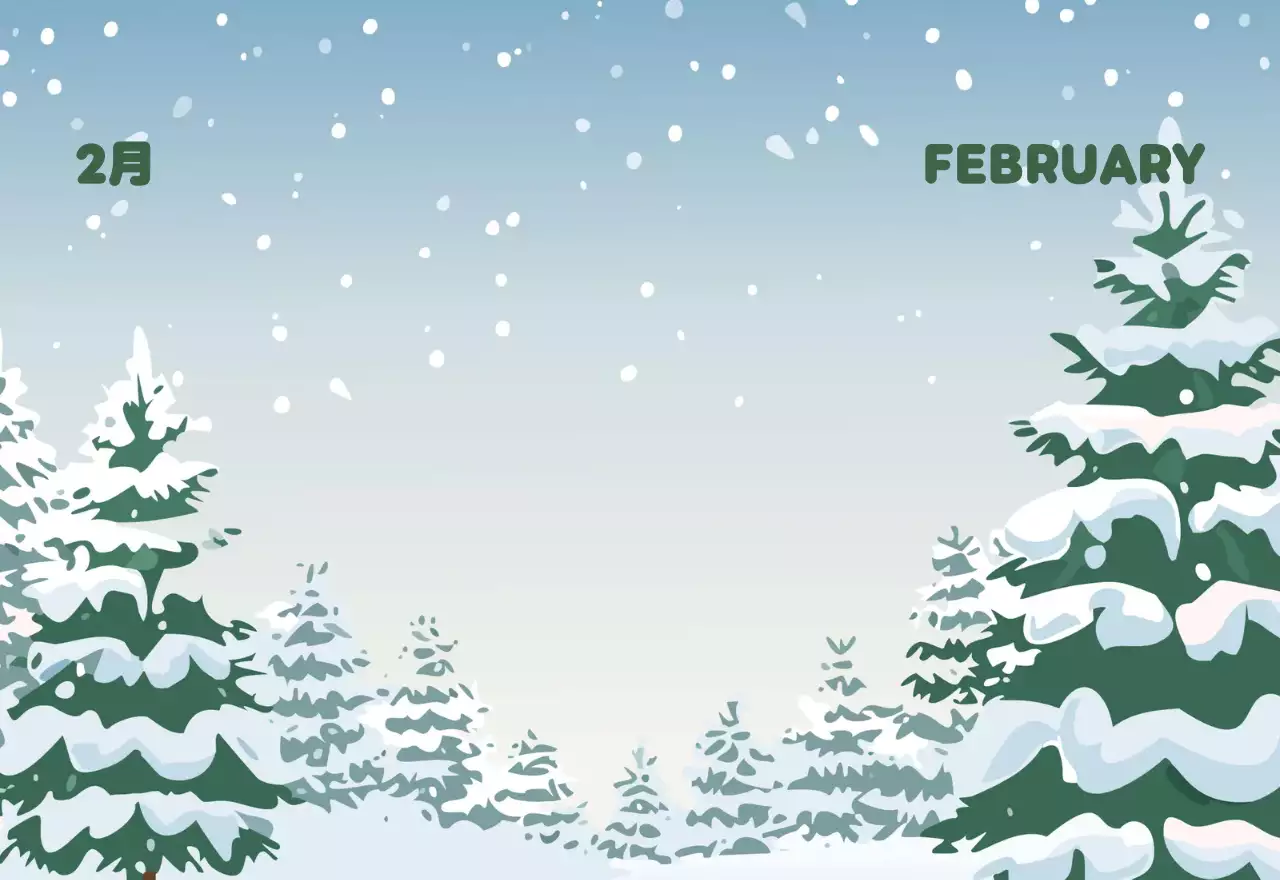 茶色とベージュの可愛らしい2025年カレンダー