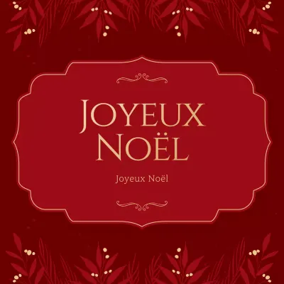 Carte de Noël classique rouge