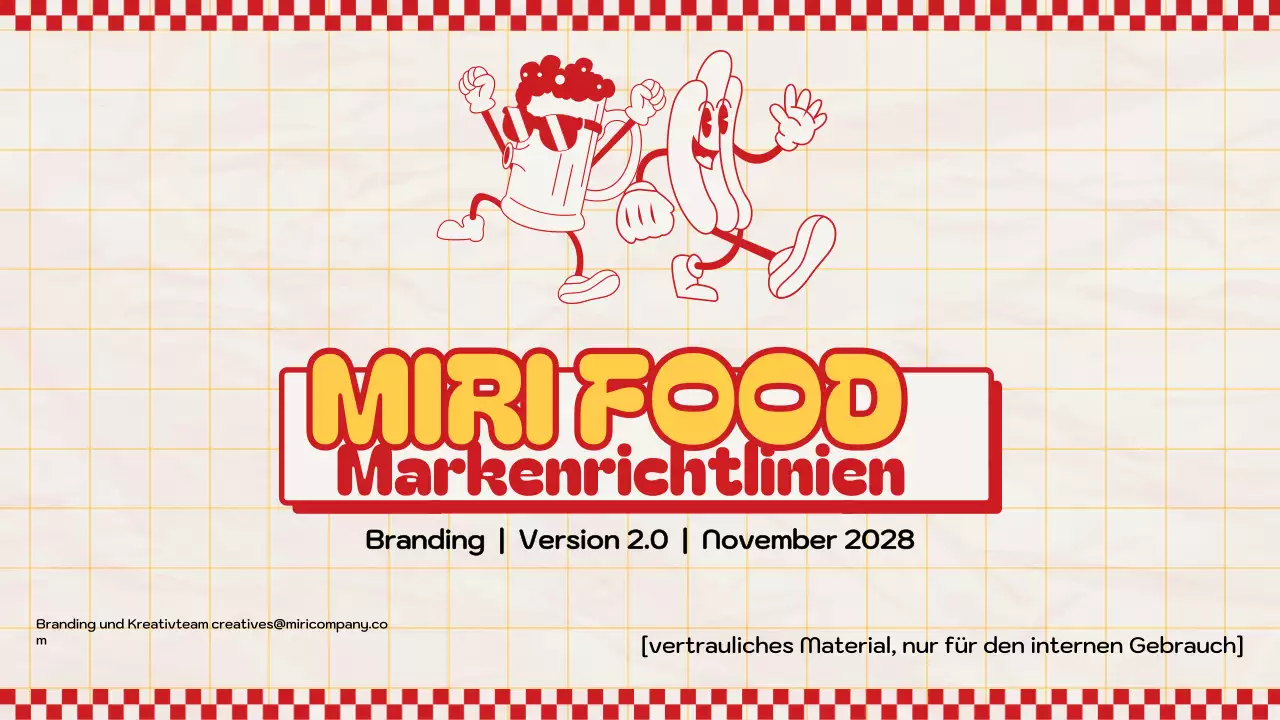 roter Retro-Markenleitfaden