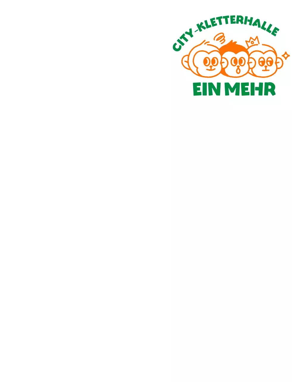 Kitschiges Workout-Logo mit Affen-Illustration