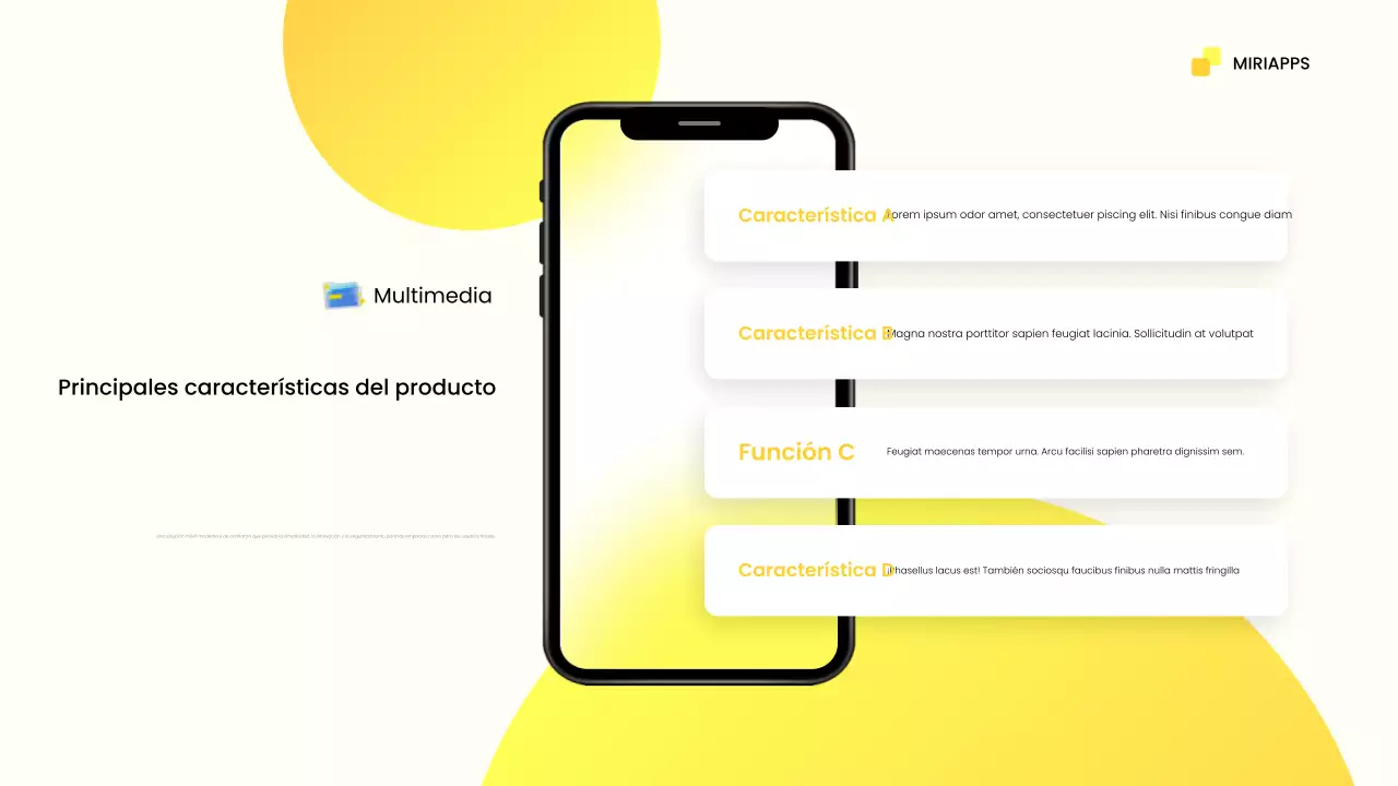 promoción móvil moderno amarillo