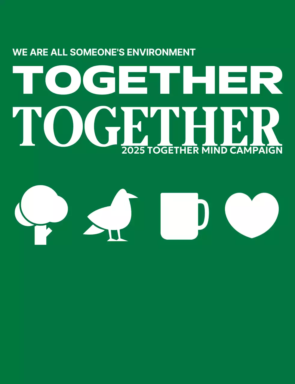 Kampanye lingkungan sederhana dengan ikon