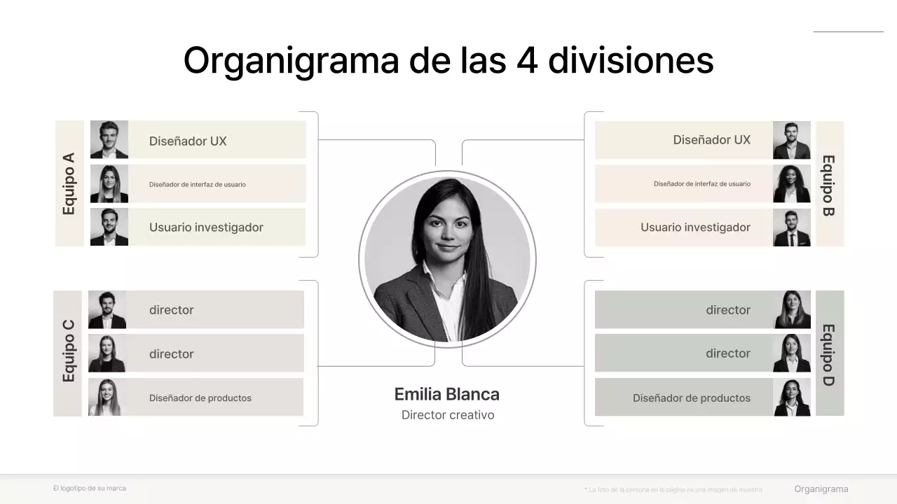 colección minimalista gris de organigramas