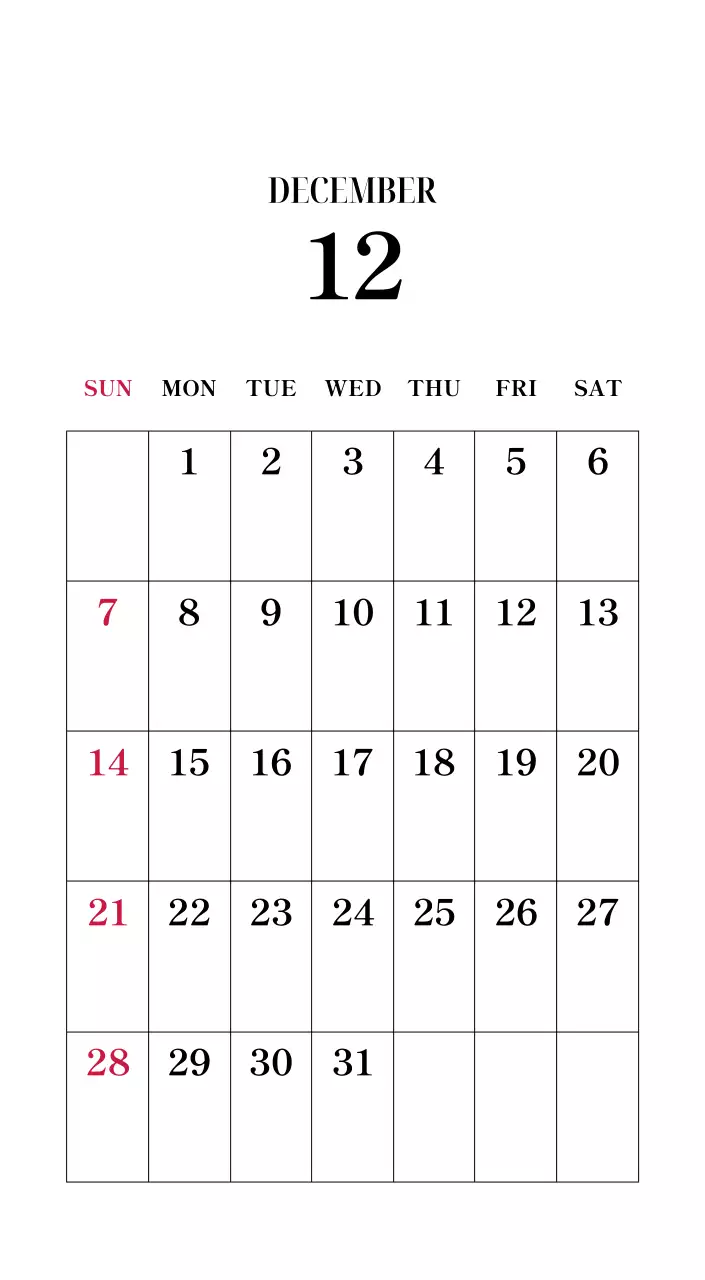 黒と白のシンプルな花写真2025年版カレンダー