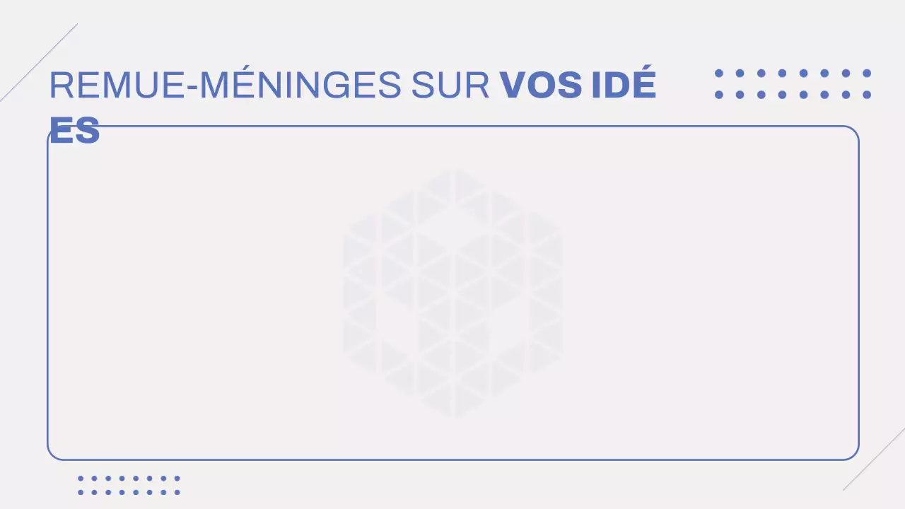 Gris Bleu Moderne Brainstorming Infographie Présentation