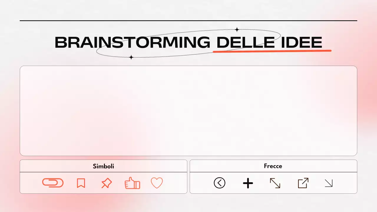 Presentazione del brainstorming arancione e grigio