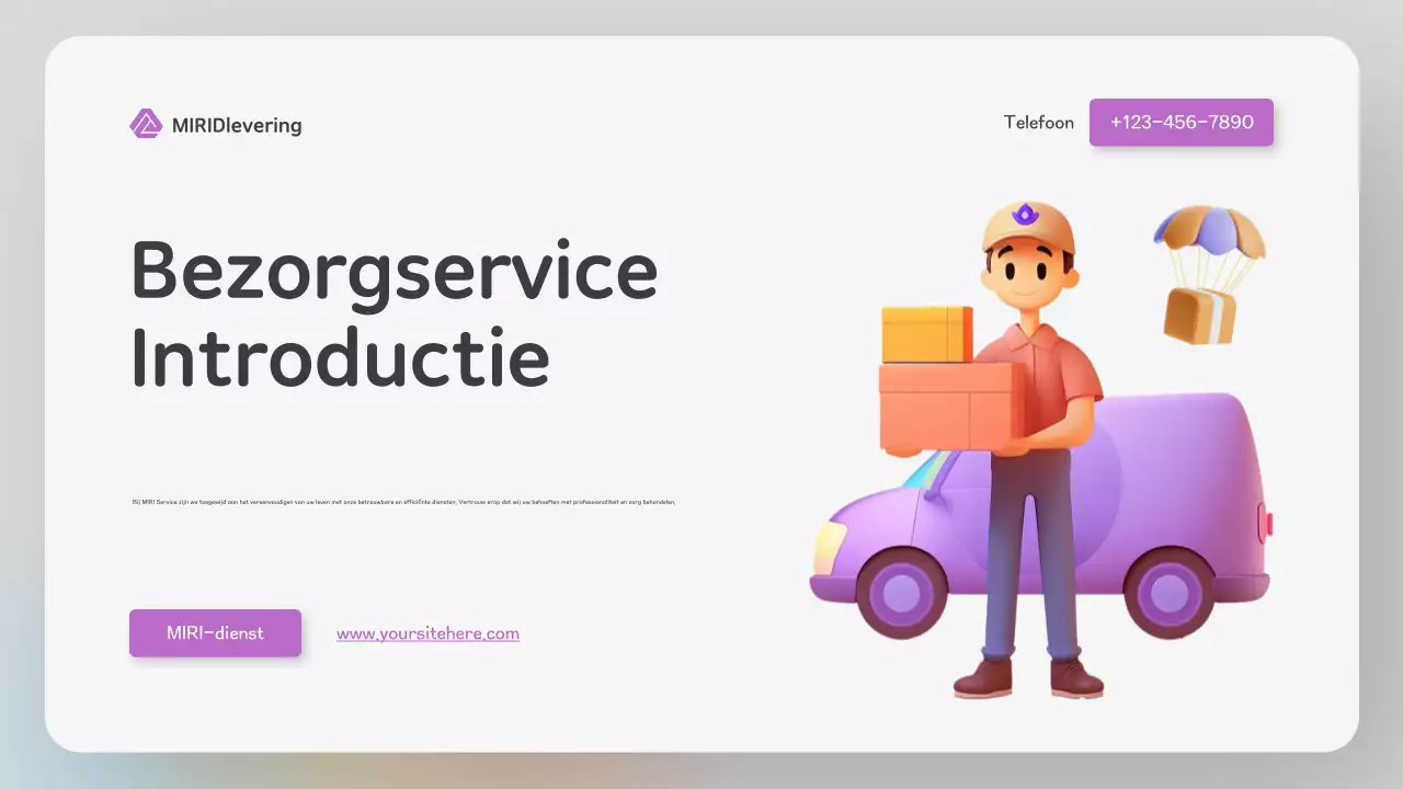 Moderne kleurrijke website stijl levering presentatie