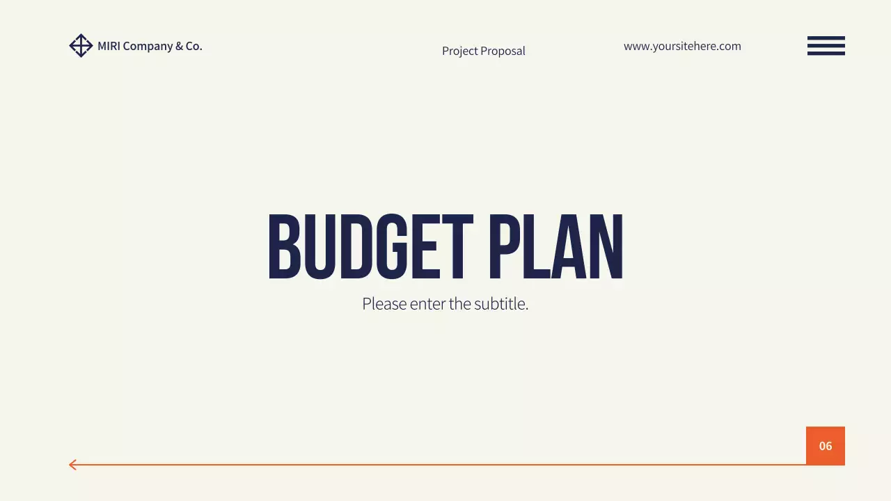 오렌지 모던 프로젝트 제안서 문서 프레젠테이션