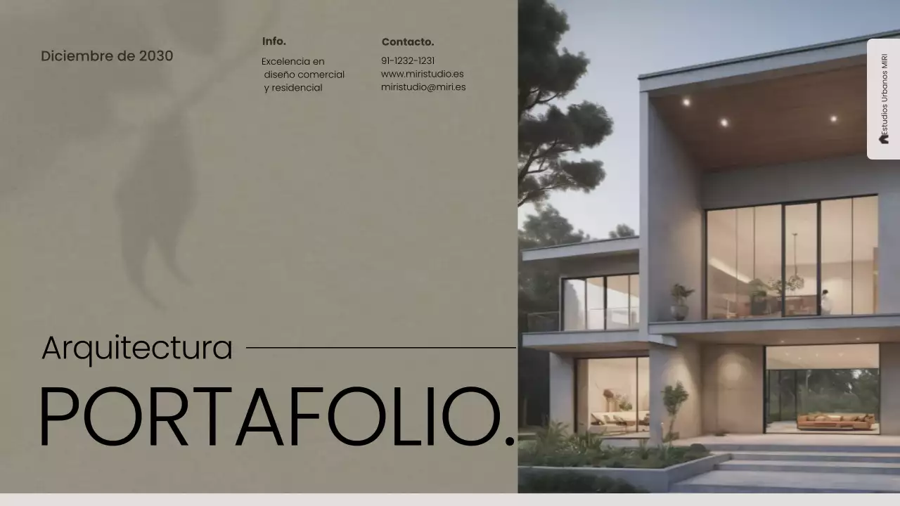 cartera gris de arquitectura moderna