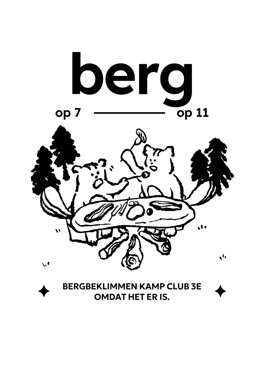 Promoot een vintage wandelclub met een illustratie van een kampeereekhoorn