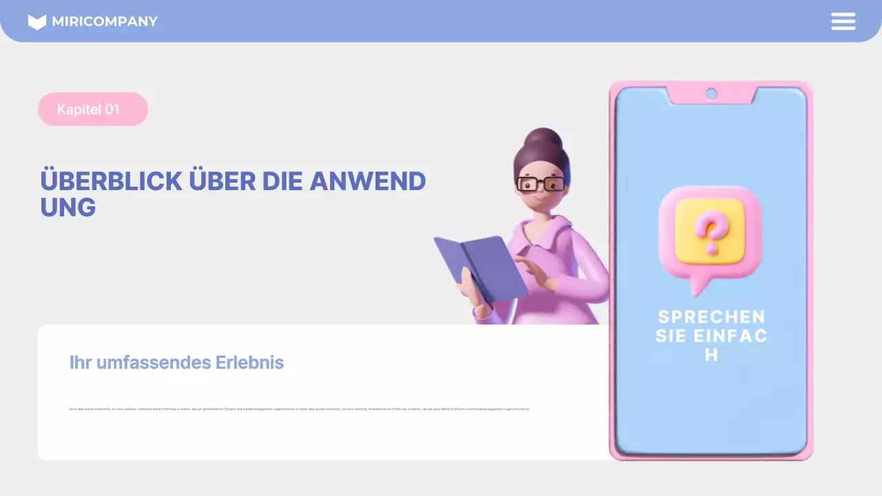 rosa moderne mobile Werbung