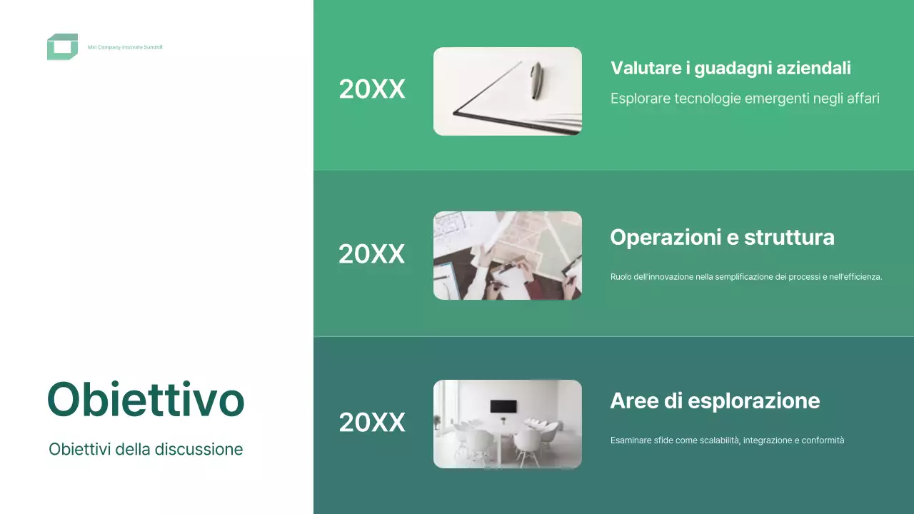 design verde e moderno per conferenze