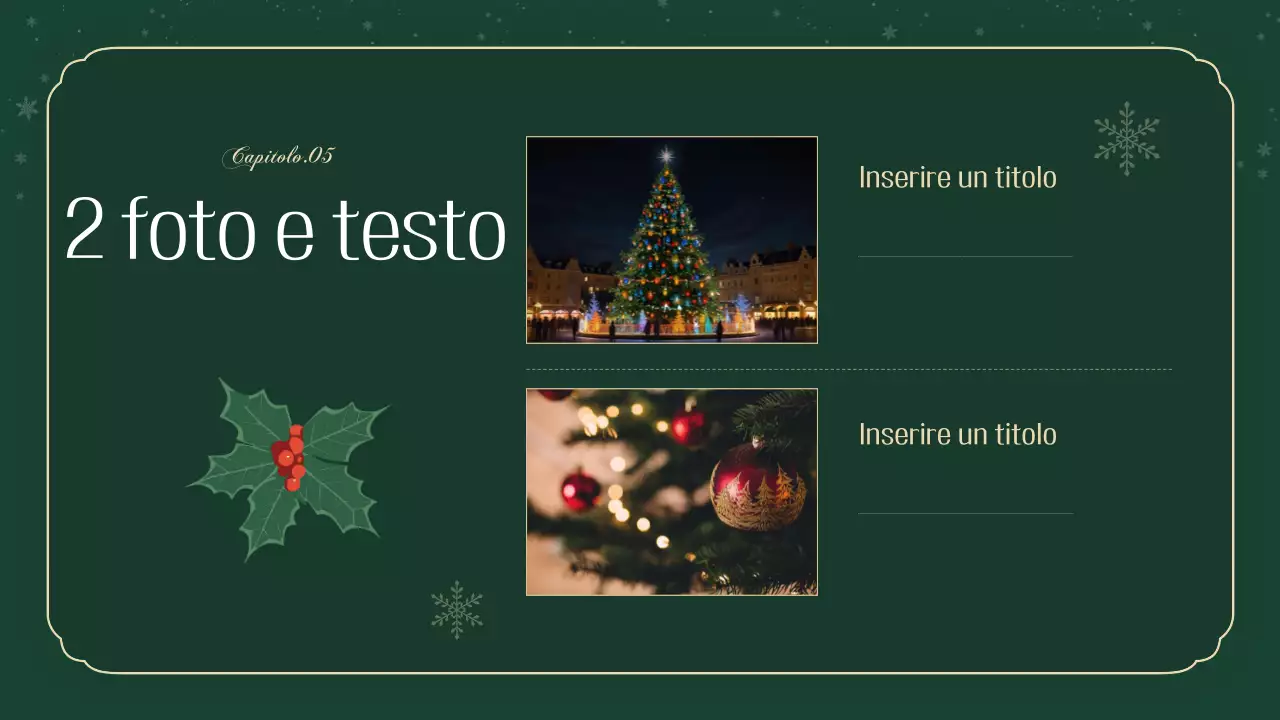 Un lussuoso planner natalizio in verde