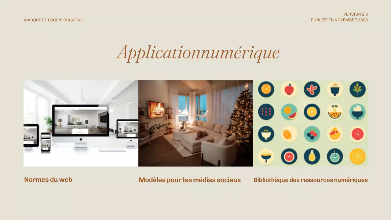 ligne directrice de la marque minimaliste beige