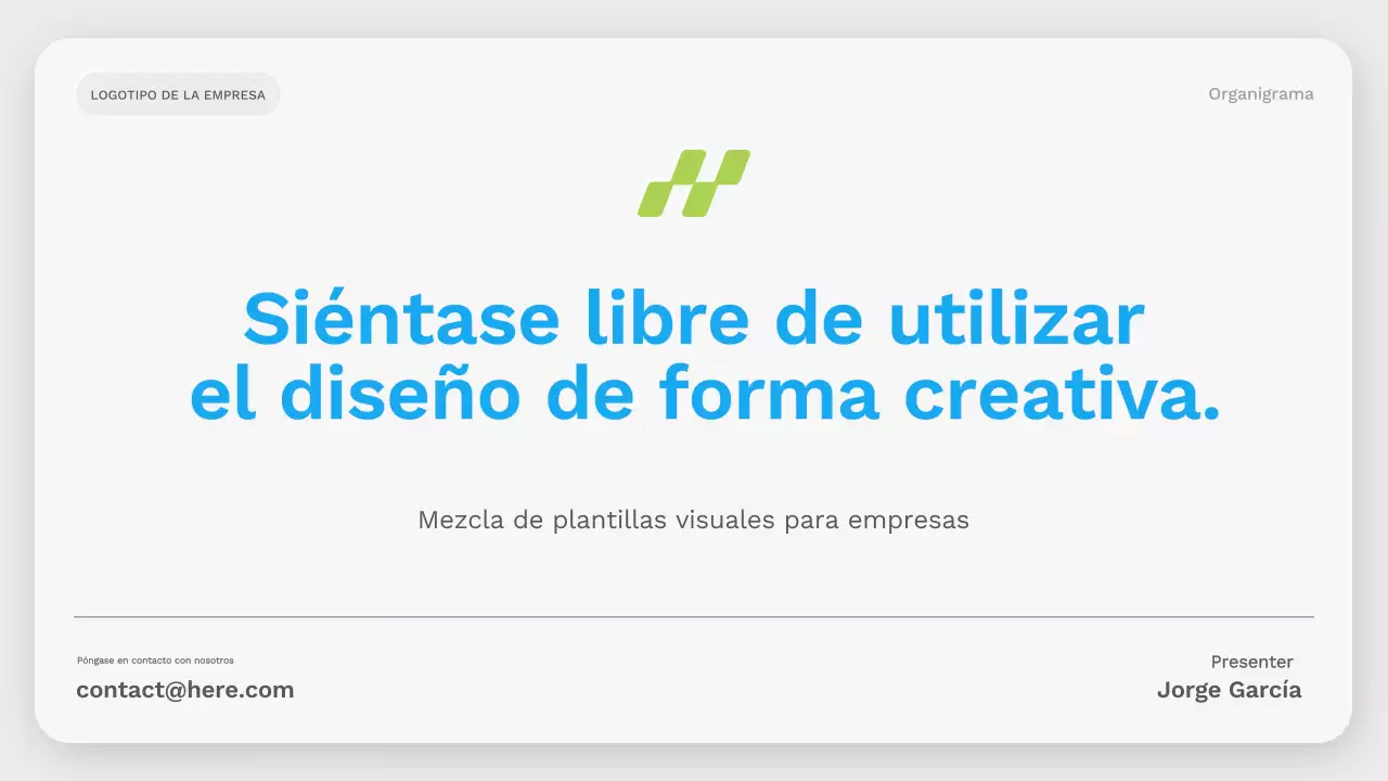 verde moderna colección de diseño de organigramas